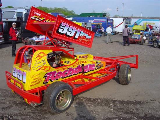 Andy Smith's flaming lean mean racing machine
