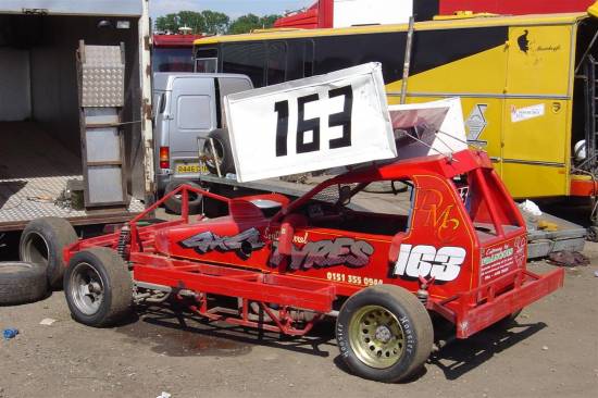Forum Member Dave Mac 163's car in the pits
