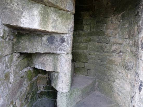 The superb stone spiral steps. You know you've reached the top when you bang your head! 
