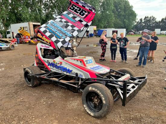 Finn Sargent proudly showed off the British Championship Trophy
