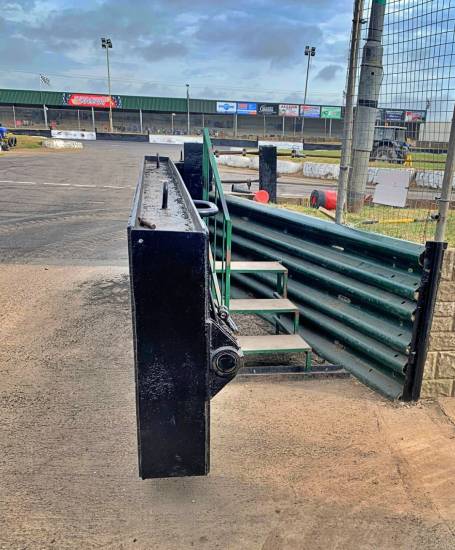 Five early morning track shots courtesy of Nic - The well constructed pit gate took some hammer from the Saloons over the weekend
