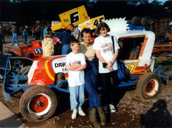 A quick pose with 307 Tim Warwick at the June Coventry meeting, 1997.
