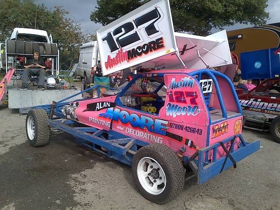 Ex Ministox racer Austin Moore 2015 debut in a completely refurbished ex 207 car
