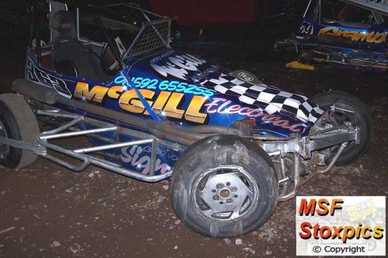 363 Lee Mcgill car looks a write off after hitting the fence full speed
