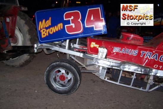 Front axle on Mal Browns car after the fencing in the G.N
