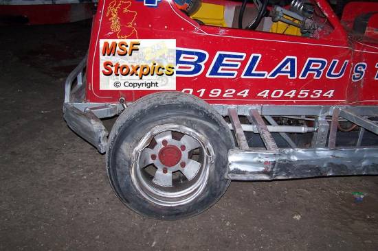 Rear Wheel and bumper of 34 after going in hard
