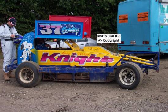 37 Chris Cowley in dads shale car.
