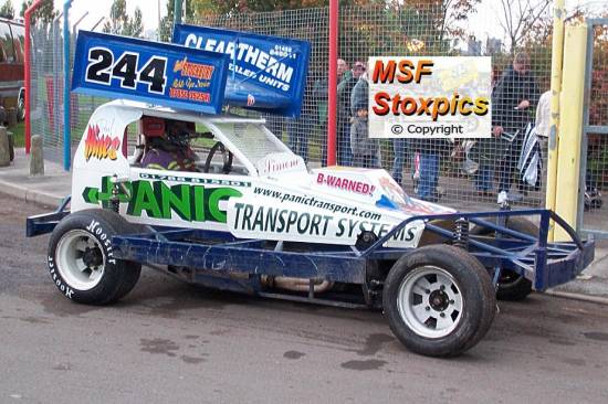 244 Mick Rogers V8 champ in the 259 spare tarcar.
