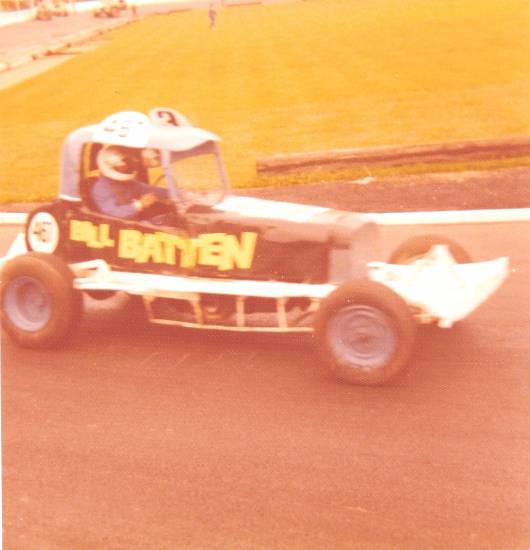 Bill Batten driving Chissy's Triple Gold winning car which Smithy wished he had cut up before seeling it on to 396
