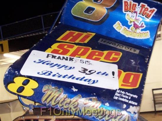 8 Mick Harris has a message for 515 Frankie Wainman Jnr
