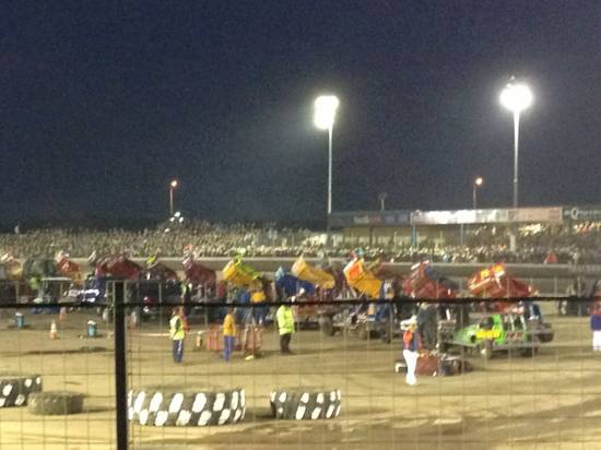 WF grid lined up on the infield

