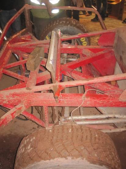 150, shocker removed and axle being straightened
