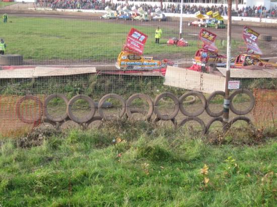 If you run out of safey fence, err, use some tyres!
