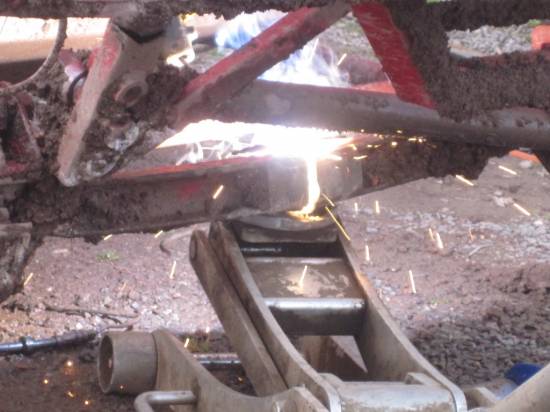 321, welding the axle
