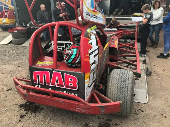 150, front end puncture saw an end to Mick's semi final
