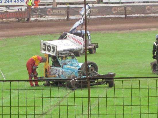 307, towed to the infield - oooh the grass!
