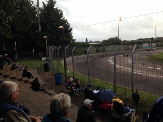 Crowd was very bare and the track needs a clean all round the outside!

