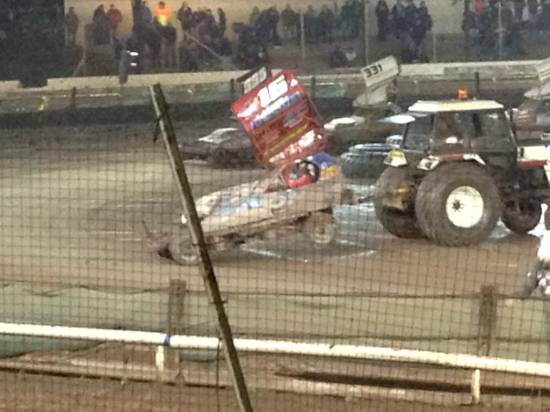 16, shovelled in by 84 pushing 445 at turn 3, back axle hanging off.
