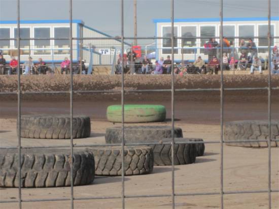 The green 'go' tyre on turn 4
