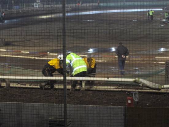 Cov crew repairing the fence where 158 went in hard
