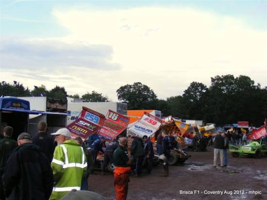 Busy pit area before the 1st race
