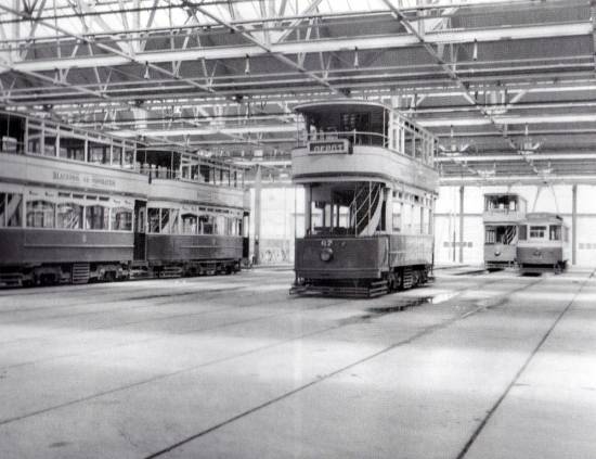 These "Standard" trams built in the 1920's were used to test the overhead
