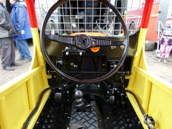 Angled steering column
