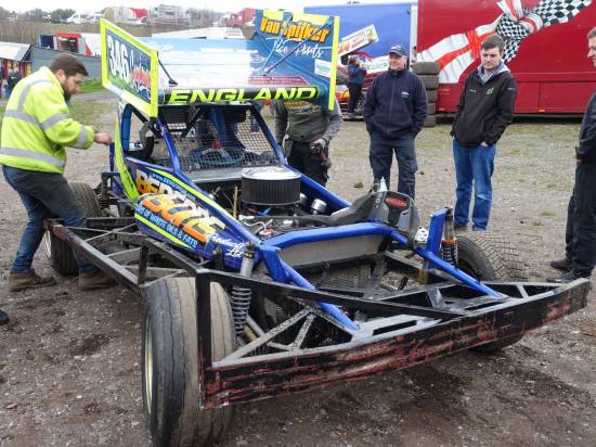 Ashley England drove a great race in tricky conditions to win his second Final of the w/end 
