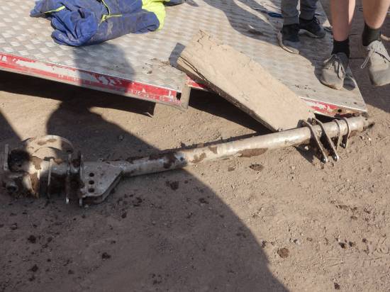 Bent axle from the 217 car

