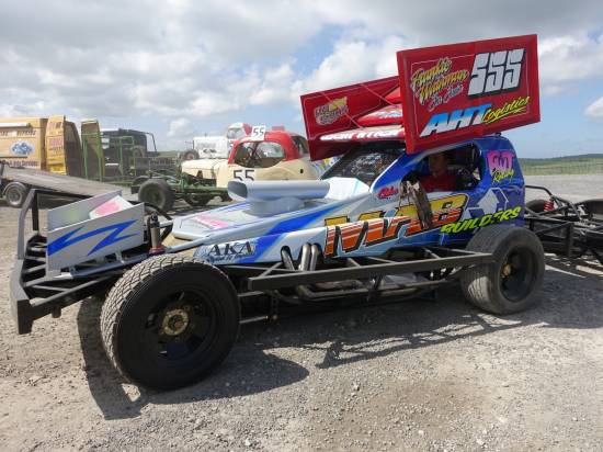JJ's ace new tarmac car. A lot of work has gone into the ex Dave Hopkins(447)car
