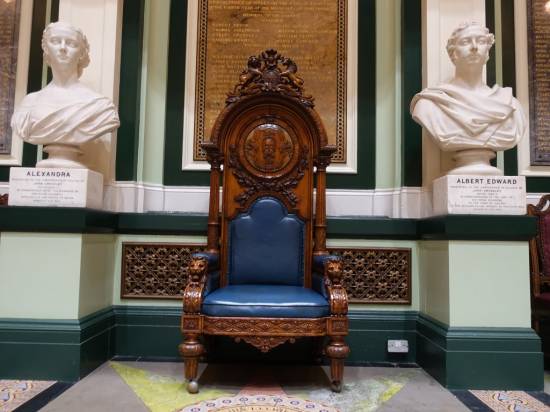 The chair made for the 1863 opening ceremony
