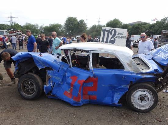 Sean Gallagher's Rover looking the worse for wear
