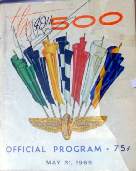 The signed Indy 500 program
