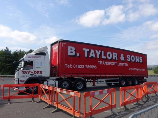 Taylor's had a couple of trucks on hand for the general public to, "Have a go at driving an artic" 
