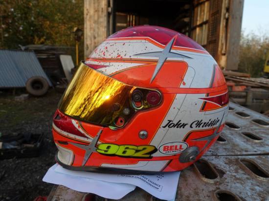 The helmet belonging to Irish Hot Rod star John Christie
