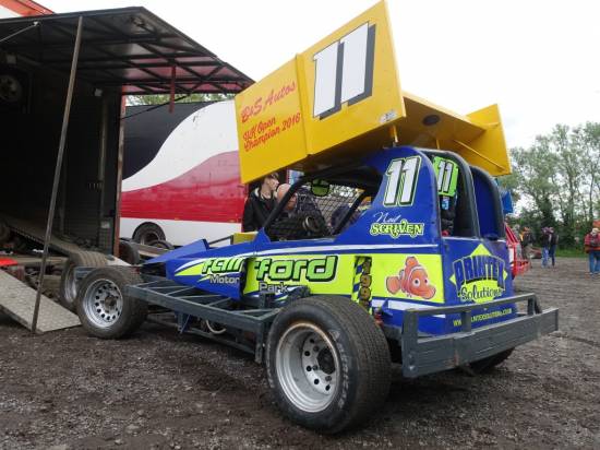 Neil Scriven out in his shale car
