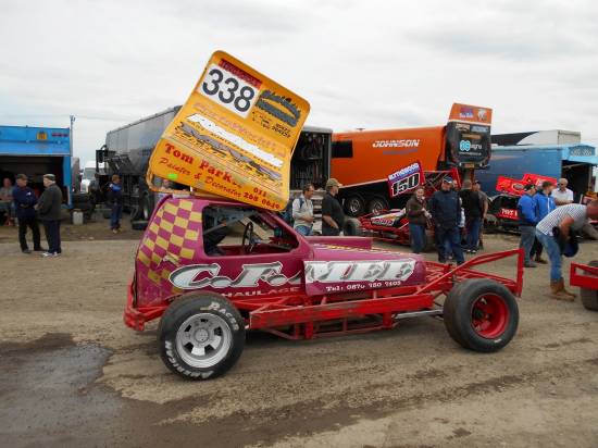 Chris Brocksopp gave it his all in his shale car.
