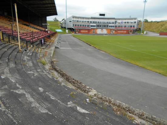 Concrete terracing looking a bit worse for wear.
