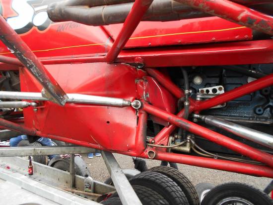 Damage to the NI935 Dean McCrory car. 
