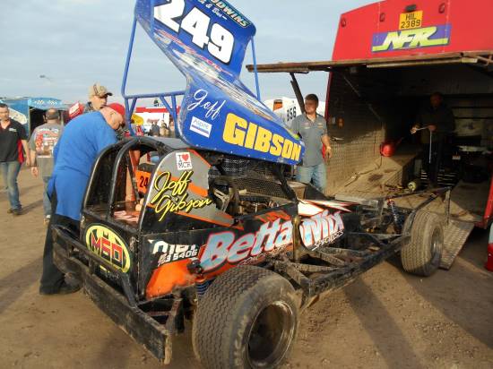Joff Gibson's engine let go big time in his heat.
