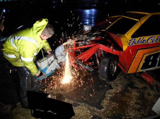 The extremely wet and slippery conditions caused plenty of damage. Saloons not exempt. 
