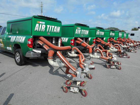 The Air Titans for drying the track. 
