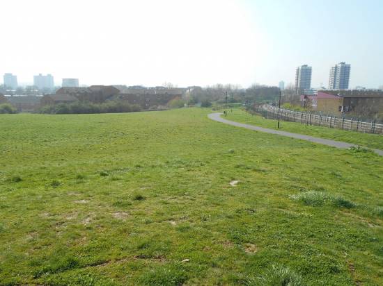 A resident who used to go to the speedway thinks this green space is the area of the track.(Since confirmed thanks to info supplied by Nealius)

