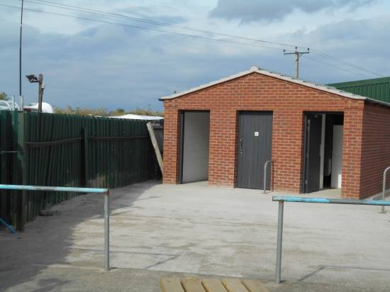 New toilet block next to the grandstand.
