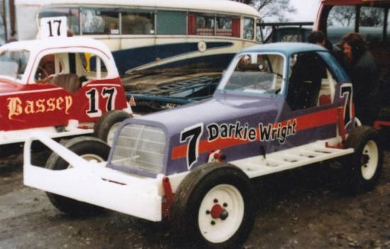 Darkie Wright and son-in-law Mel Bassey. Two definitive cars from the era. 

