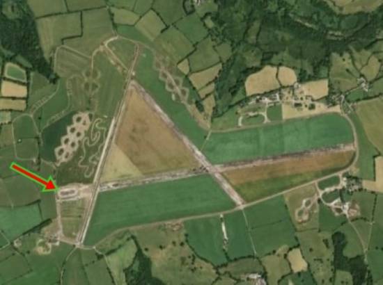 Location of track within old airfield.
