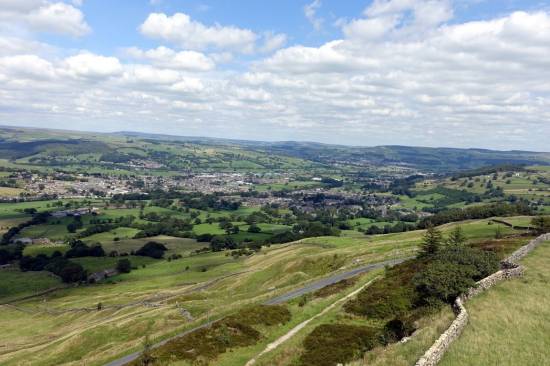 From the top looking across to Glusburn, and Silsden in the far distance
