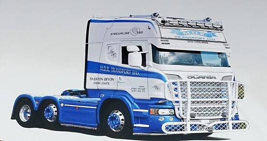 127 - A feature on the bonnet. A Scania 580 from M.D.R. Transport.
