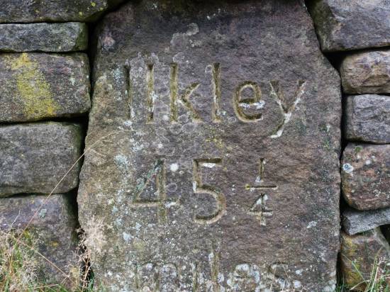 The milestone in the quarry wall
