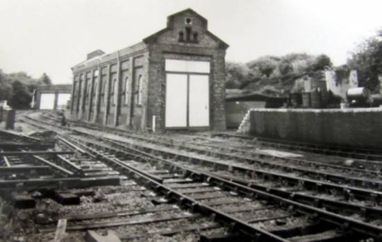 The Dinting Railway Centre era. Note that shed doors have been fitted now. In the background are the exhibition halls.
